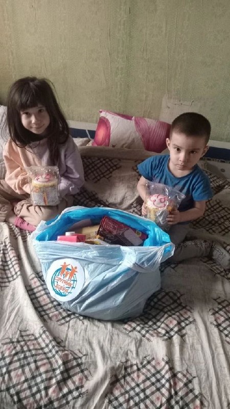Благодаря Вам , мы смогли передать в семьи 54 продуктовых наборов.